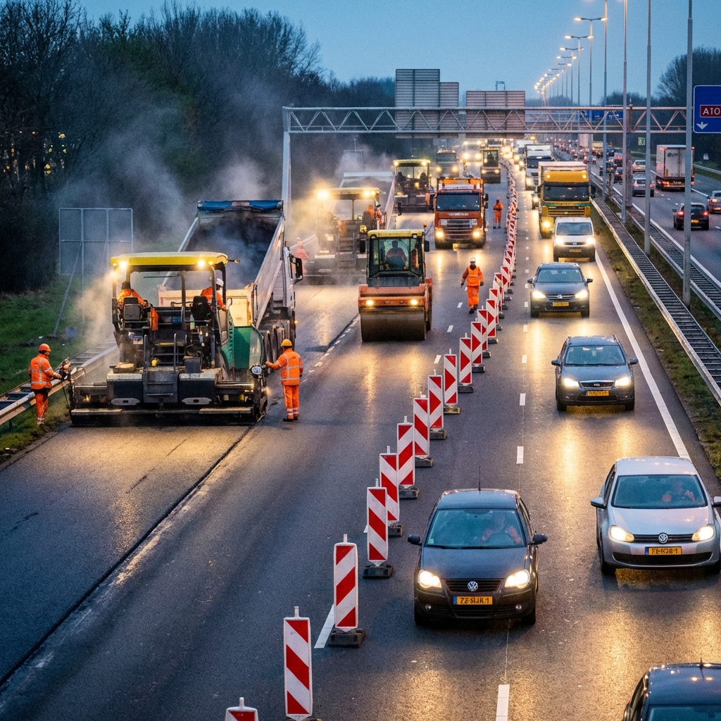 Asfalteringswerkzaamheden op de A58: afrit Zegge vanavond tijdelijk dicht