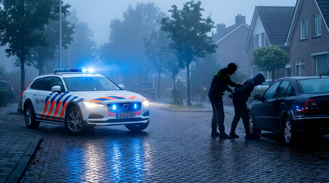 Aanhouding slingerende automobilist loopt uit de hand: man in de boeien geslagen