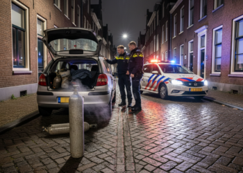 Jonge automobilisten onder invloed van THC betrapt met lachgastanks