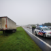 Vrachtwagen verliest trailer op A16 bij Effen