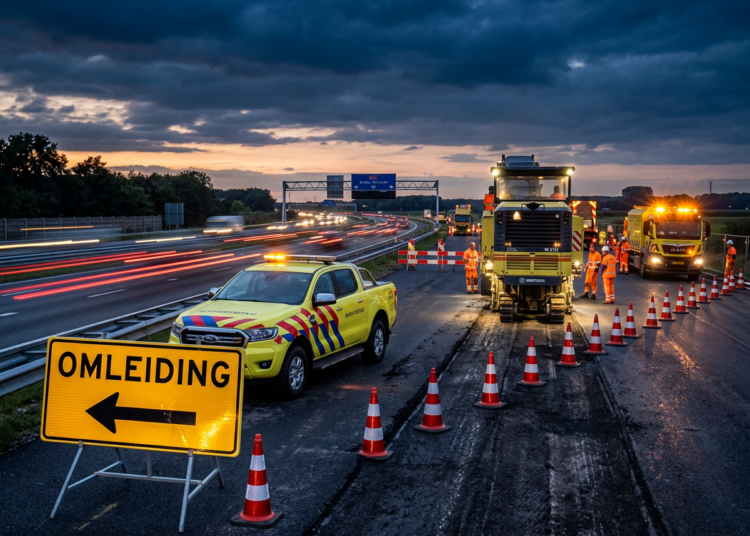 A27 richting Breda groot deel Hemelvaartsweekend afgesloten