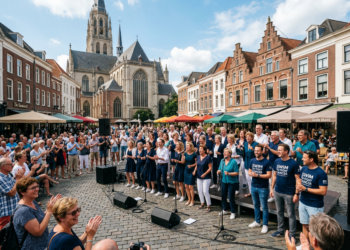 Verrassingsoptredens in centrum vragen muzikaal aandacht voor Swim to Fight Cancer