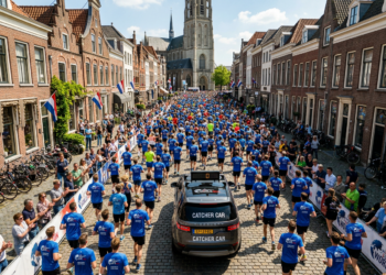 Topsporters verruilen ijs voor asfalt tijdens Wings for Life World Run in Bredase binnenstad