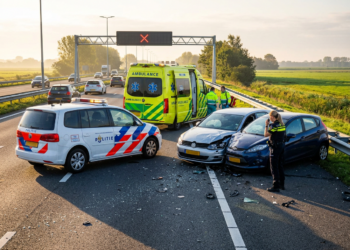 Bestuurder aangehouden voor rijden onder invloed na botsing op A16