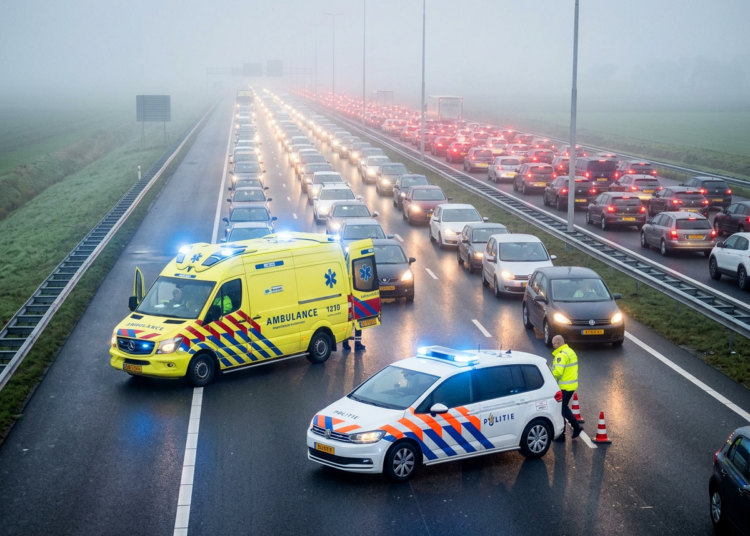 Forse vertraging richting België: E19 volledig versperd na ongeval
